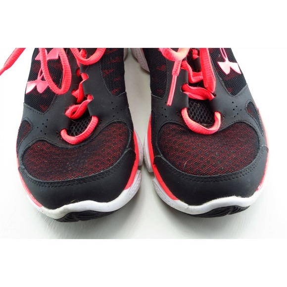 Under armour Women Sz 6‎ M Black Lace Up Running Fabric Shoe - Picture 2 of 8